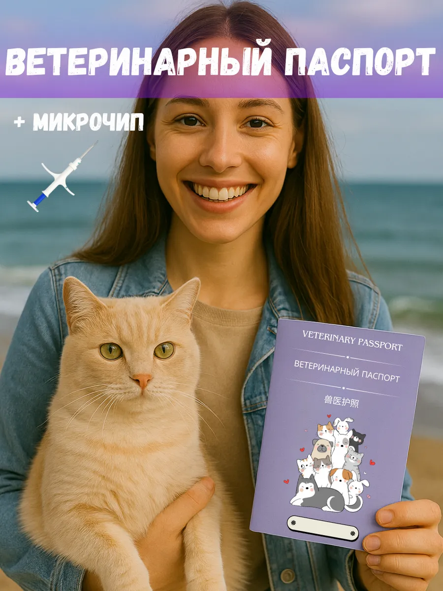 Ветеринарный паспорт + микрочип