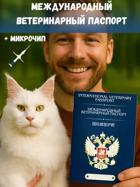 Международный вет паспорт + микрочип
