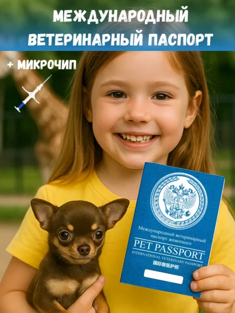 Международный ветеринарный паспорт + микрочип