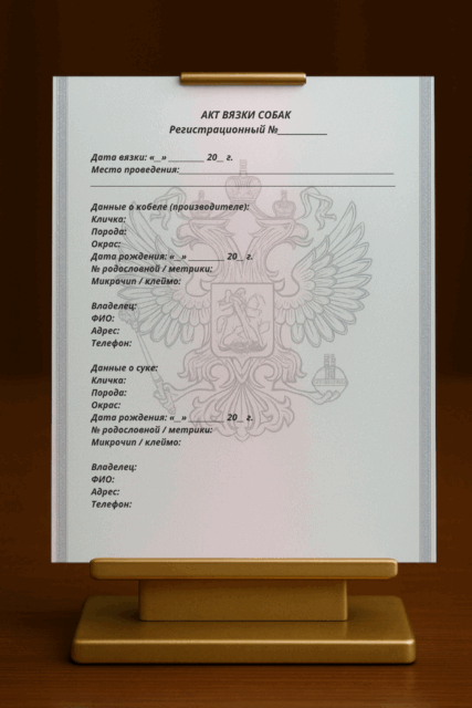 Акт вязки собак