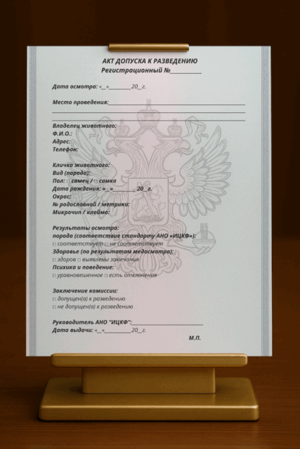 допуск к разведению