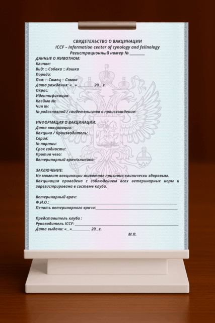Свидетельство о вакцинации