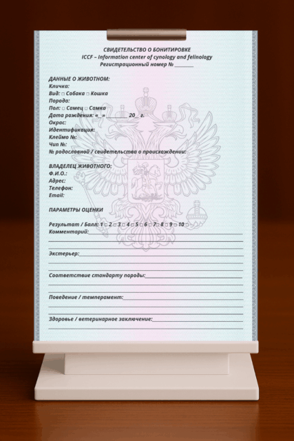 СВИДЕТЕЛЬСТВО О БОНИТИРОВКЕ